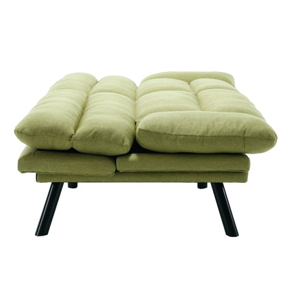 Canapé 2 places en tissu Teddy 70.08 avec coussins épais, pieds en métal et capacité de charge de 600 lb
