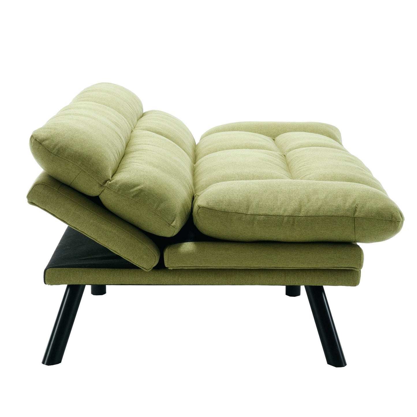 Canapé 2 places en tissu Teddy 70.08 avec coussins épais, pieds en métal et capacité de charge de 600 lb
