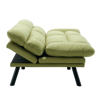 Canapé 2 places en tissu Teddy 70.08 avec coussins épais, pieds en métal et capacité de charge de 600 lb