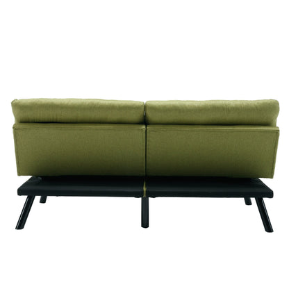 Canapé 2 places en tissu Teddy 70.08 avec coussins épais, pieds en métal et capacité de charge de 600 lb