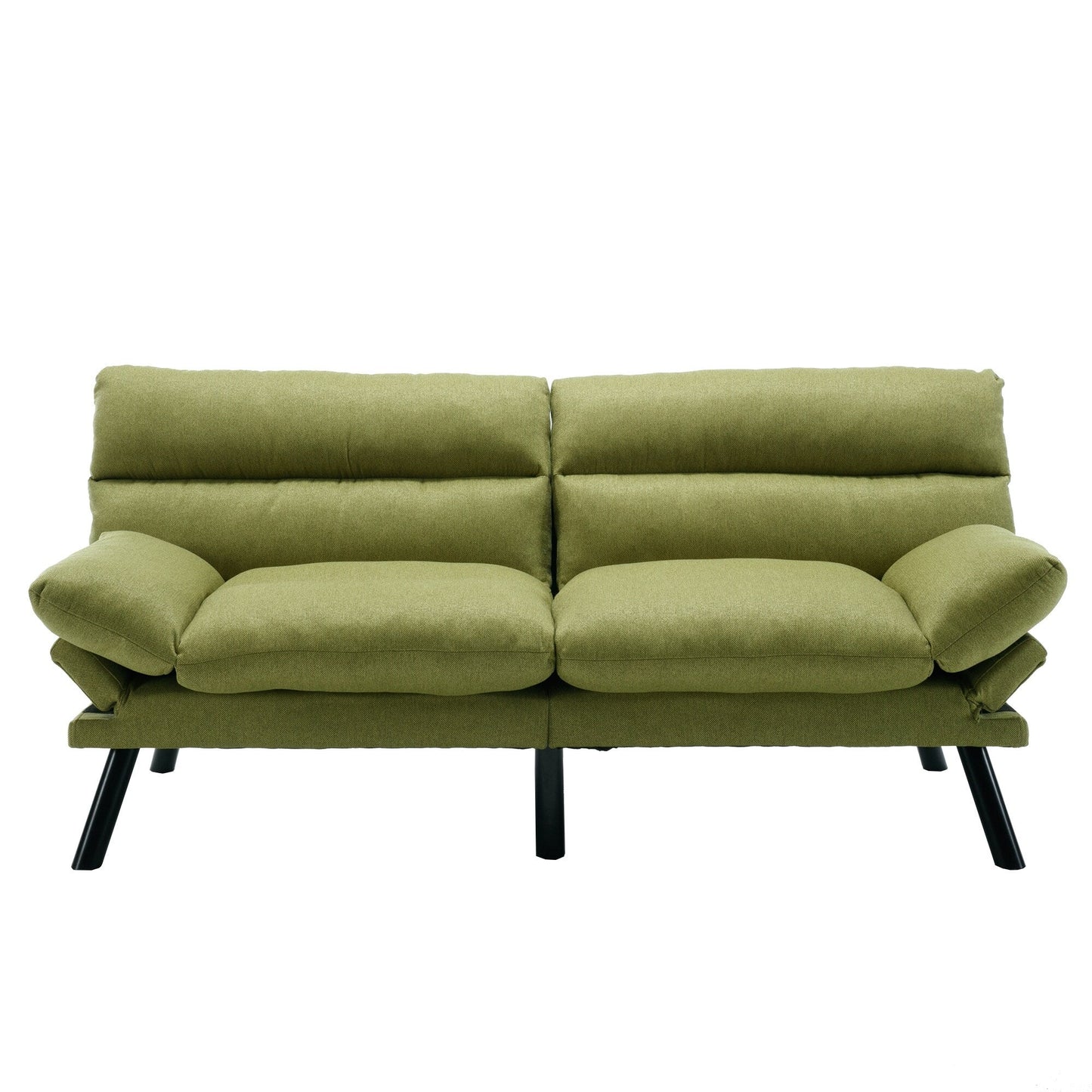 Canapé 2 places en tissu Teddy 70.08 avec coussins épais, pieds en métal et capacité de charge de 600 lb