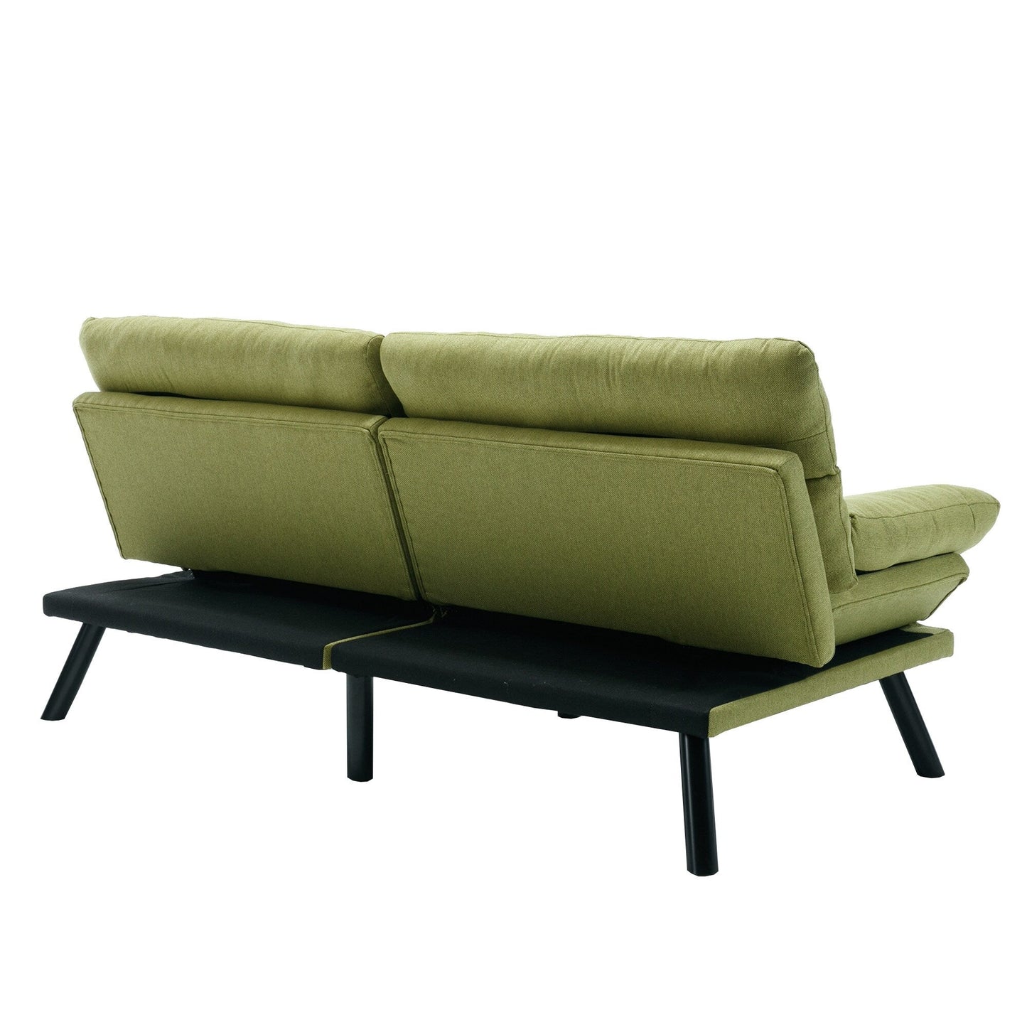 Canapé 2 places en tissu Teddy 70.08 avec coussins épais, pieds en métal et capacité de charge de 600 lb
