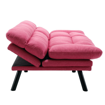 Canapé 2 places en tissu Teddy 70.08 avec coussins épais, pieds en métal et capacité de charge de 600 lb