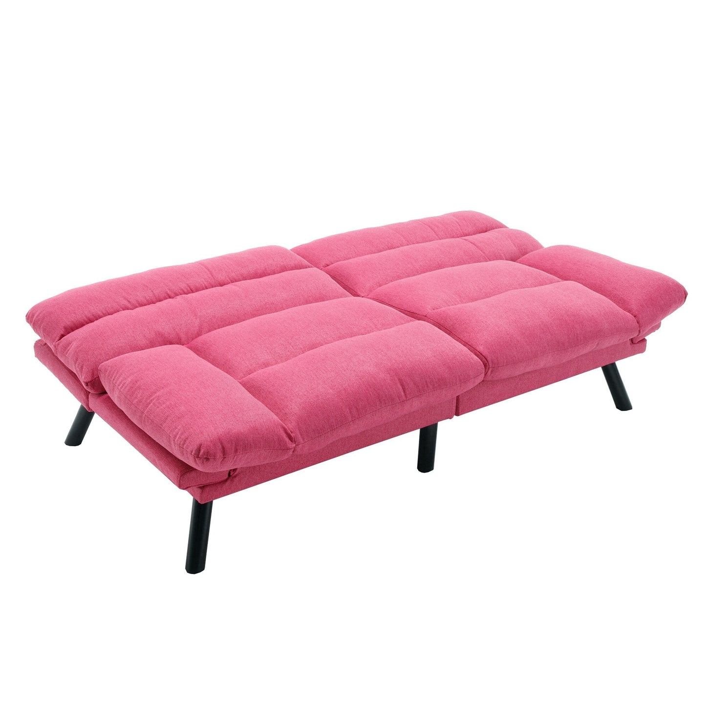 Canapé 2 places en tissu Teddy 70.08 avec coussins épais, pieds en métal et capacité de charge de 600 lb