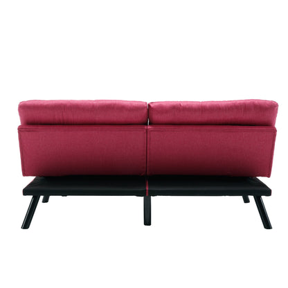 Canapé 2 places en tissu Teddy 70.08 avec coussins épais, pieds en métal et capacité de charge de 600 lb