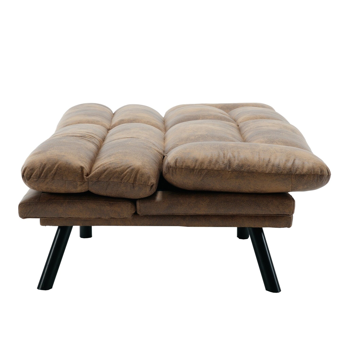 Canapé 2 places en tissu Teddy 70.08 avec coussins épais, pieds en métal et capacité de charge de 600 lb