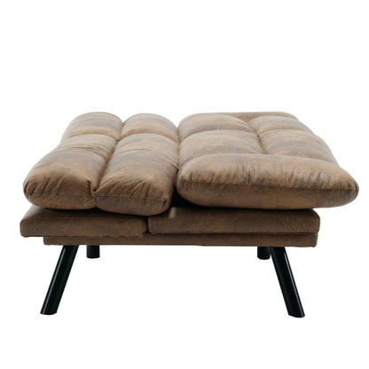 Canapé 2 places en tissu Teddy 70.08 avec coussins épais, pieds en métal et capacité de charge de 600 lb