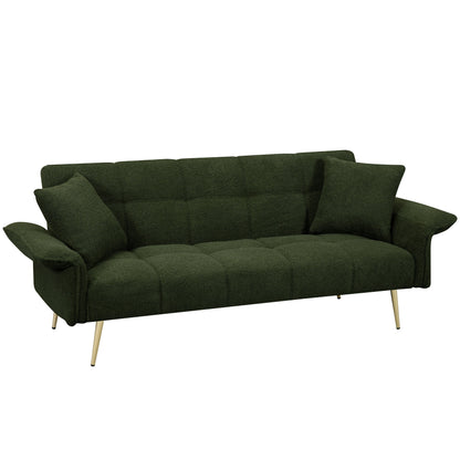 Canapé-lit double convertible avec accoudoirs rabattables - 31,10 x 70,00 x 31,49