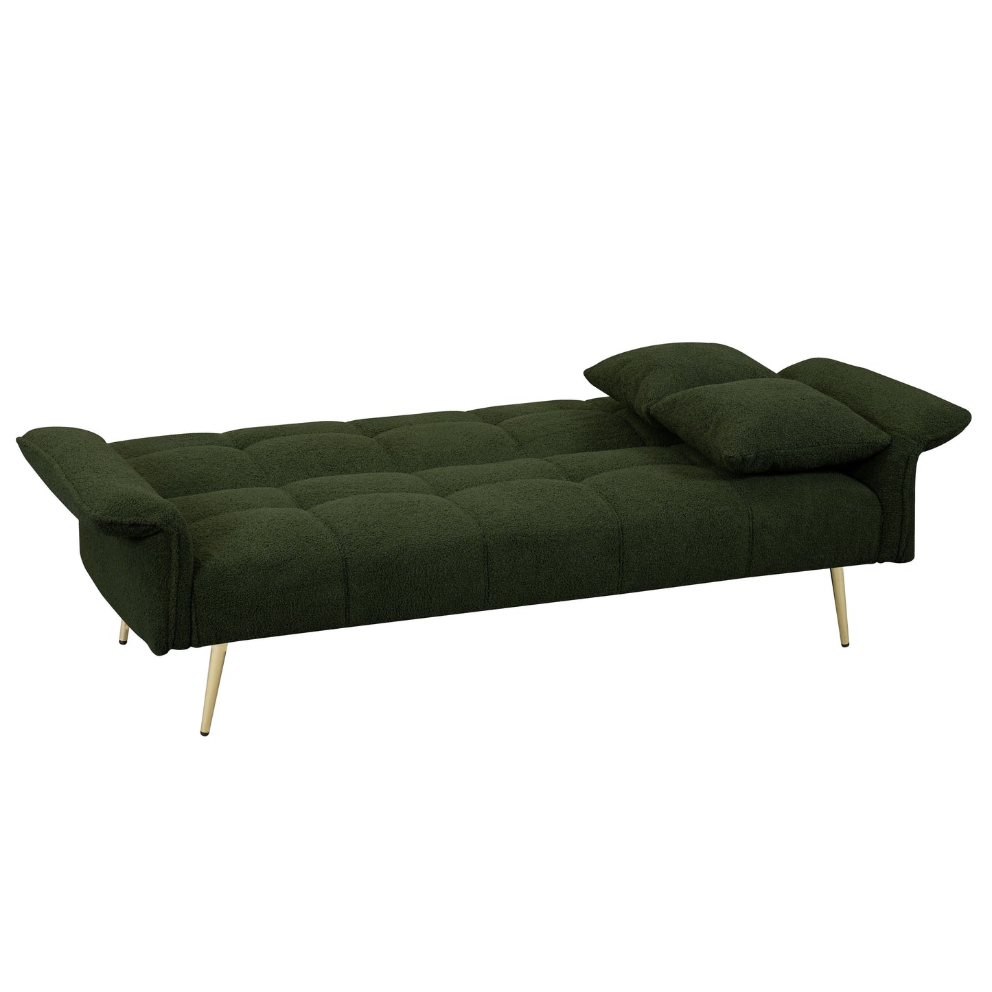 Canapé-lit double convertible avec accoudoirs rabattables - 31,10 x 70,00 x 31,49