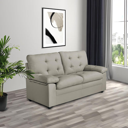 Canapé d'appartement capitonné 3 places en similicuir 70,5 avec cadre en bois dur séché au four pour le salon