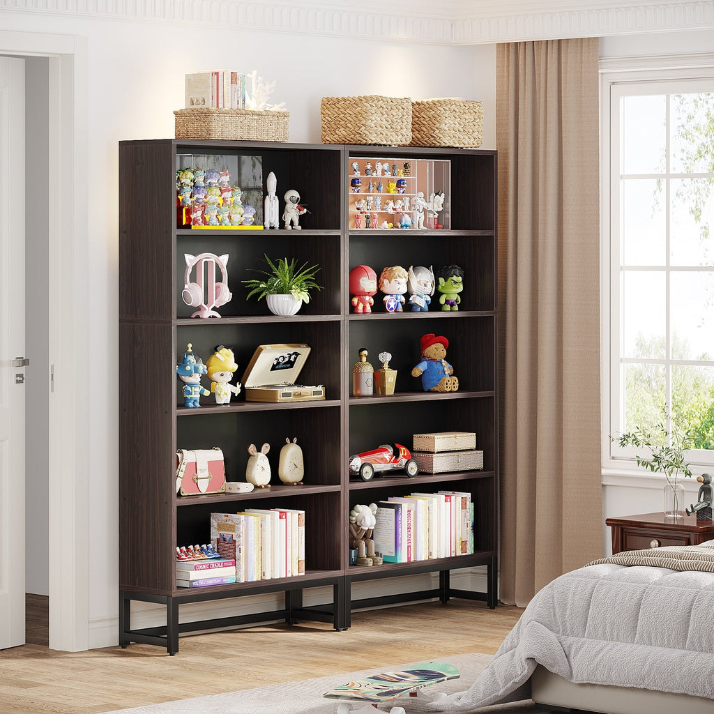 Bibliothèque et étagère de 70,8 pouces de hauteur, grande bibliothèque à 5 niveaux - 11,81 P x 31,5 L x 70,87 H