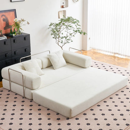 Canapé-lit convertible de 78,8 cm avec coussin et accoudoirs