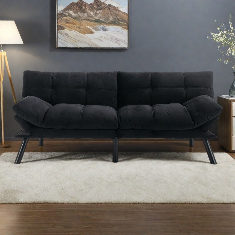 Canapé-lit convertible en cuir avec dossier réglable (70,87 $)