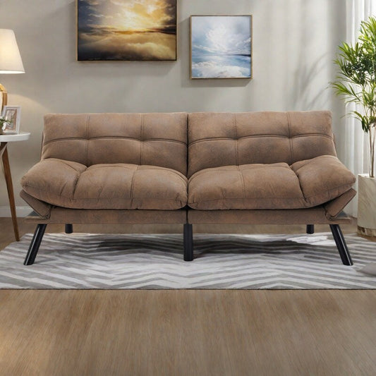 Canapé-lit convertible en cuir avec dossier réglable (70,87 $)