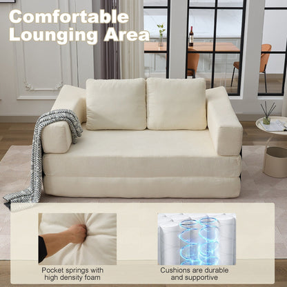 Canapé-lit convertible rembourré 70,87 $, fauteuil convertible, canapé de sol confortable pour salon, chambre, tissu chenille