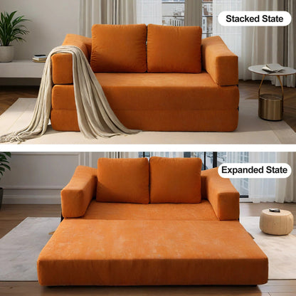 Canapé-lit convertible rembourré 70,87 $, fauteuil convertible, canapé de sol confortable pour salon, chambre, tissu chenille