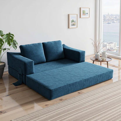Canapé-lit convertible rembourré 70,87 $, fauteuil convertible, canapé de sol confortable pour salon, chambre, tissu chenille
