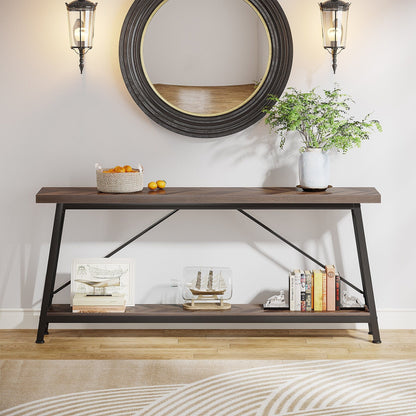 Table console d'entrée industrielle extra-longue de 70,9 pouces