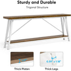 Table console d'entrée industrielle extra-longue de 70,9 pouces