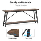 Table console d'entrée industrielle extra-longue de 70,9 pouces