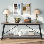 Table console d'entrée industrielle extra-longue de 70,9 pouces