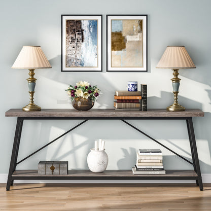 Table console d'entrée industrielle extra-longue de 70,9 pouces