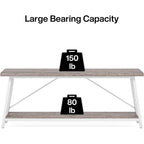 Table console d'entrée industrielle extra-longue de 70,9 pouces