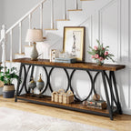 Table console extra longue de 70,9 pouces, table d'appoint pour salon