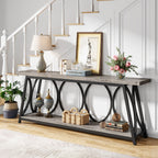 Table console extra longue de 70,9 pouces, table d'appoint pour salon