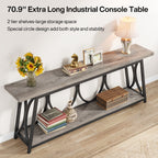 Table console extra longue de 70,9 pouces, table d'appoint pour salon