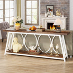 Table console extra longue de 70,9 pouces, table d'appoint pour salon