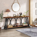 Table console extra longue de 70,9 pouces, table d'appoint pour salon