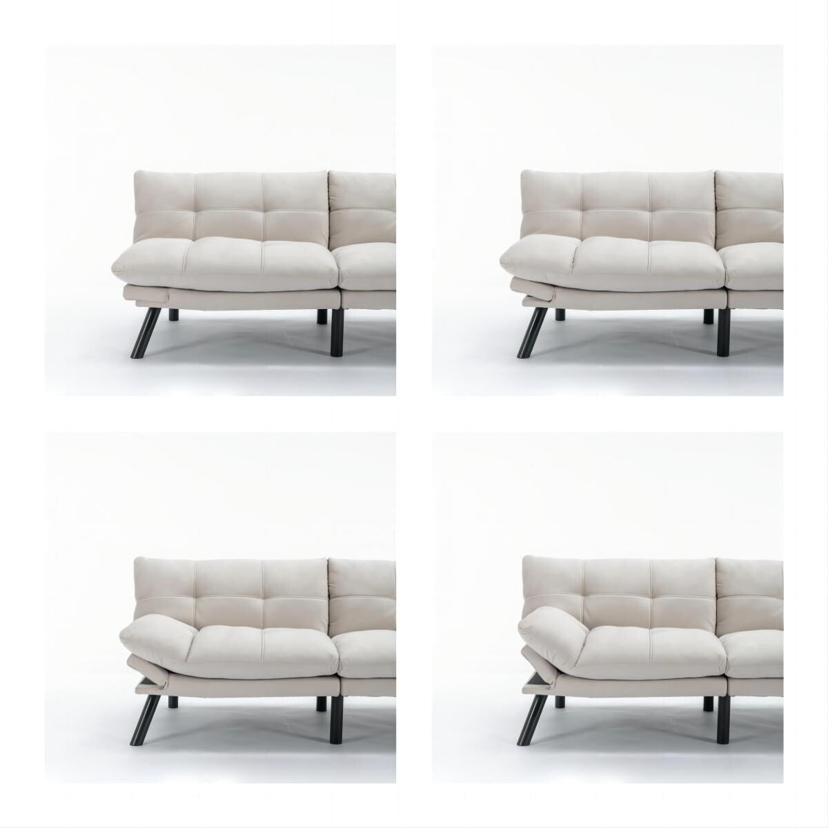 Canapé convertible moderne en tissu de 70,9 pouces avec dossier réglable