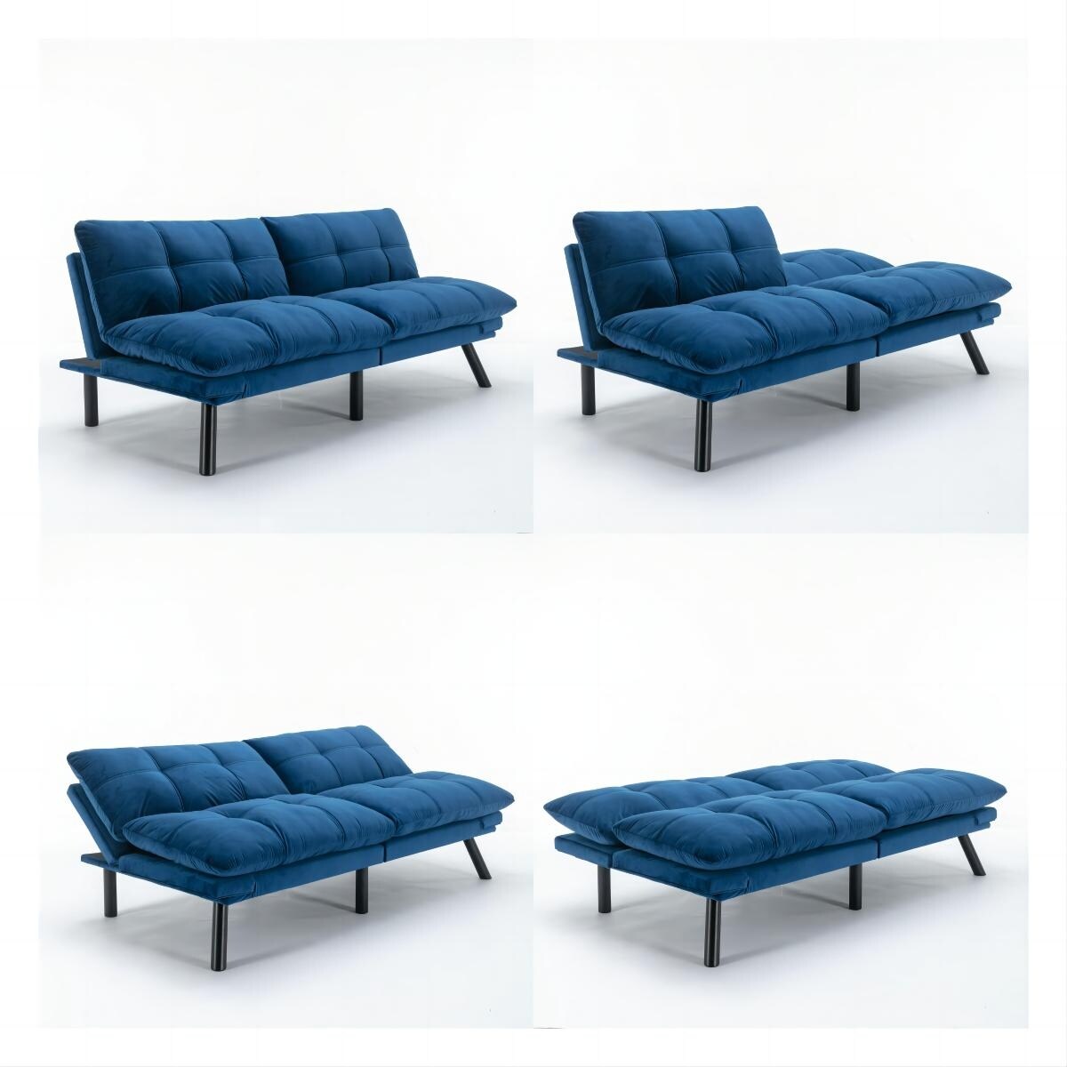 Canapé convertible moderne en tissu de 70,9 pouces avec dossier réglable