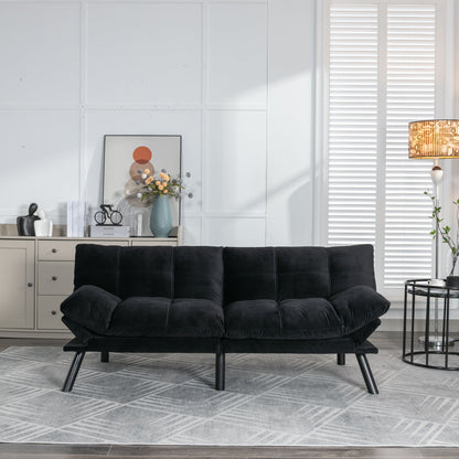 Canapé convertible moderne en tissu de 70,9 pouces avec dossier réglable