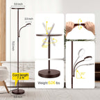 Lampadaire torche à 70 LED avec commande tactile et télécommande - N/A