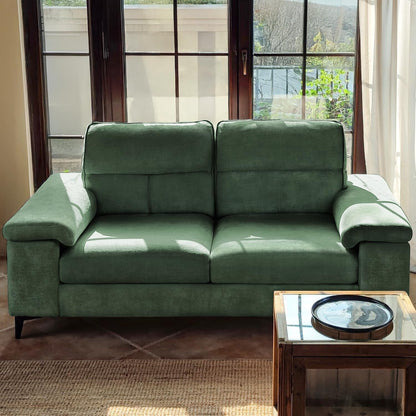 Canapé 2 places en chenille 71,25 po – Assise profonde avec coussins 8 places, accoudoirs convertibles et housse amovible