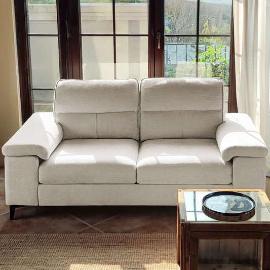 Canapé 2 places en chenille 71,25 po – Assise profonde avec coussins 8 places, accoudoirs convertibles et housse amovible