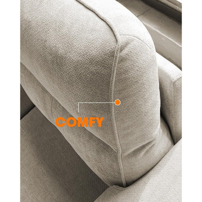 Canapé 2 places en chenille 71,25 po – Assise profonde avec coussins 8 places, accoudoirs convertibles et housse amovible