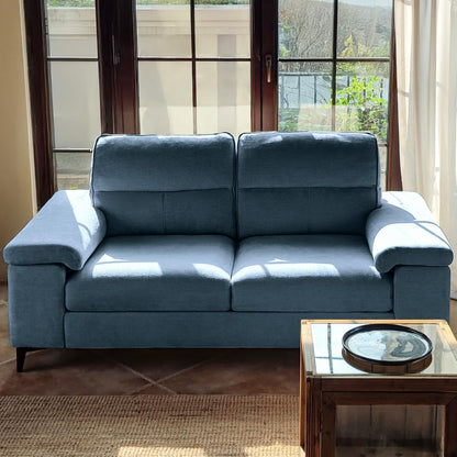 Canapé 2 places en chenille 71,25 po – Assise profonde avec coussins 8 places, accoudoirs convertibles et housse amovible