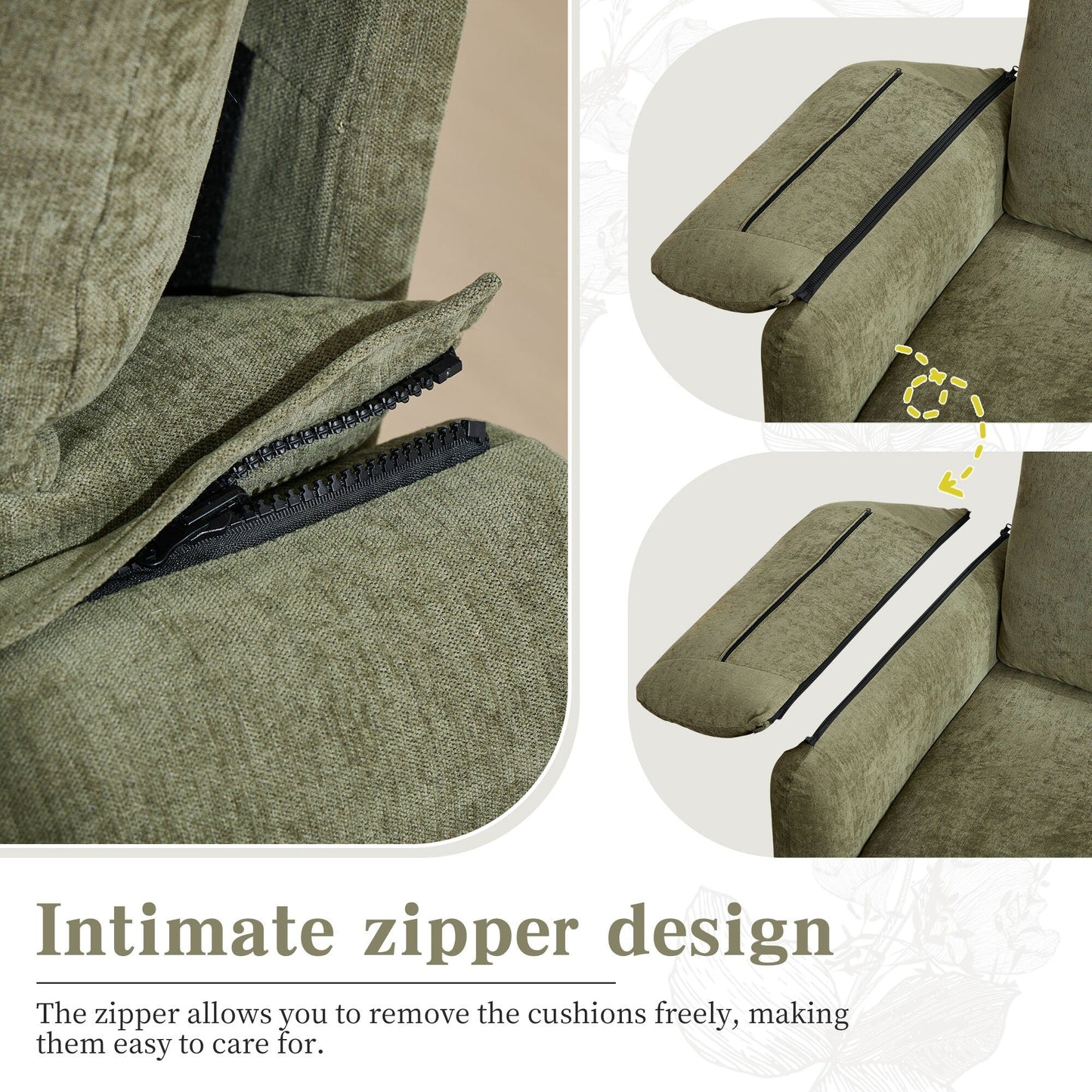 Canapé 2 places en chenille 71,28 po, confort nuageux avec éponge haute résilience, design minimaliste moderne