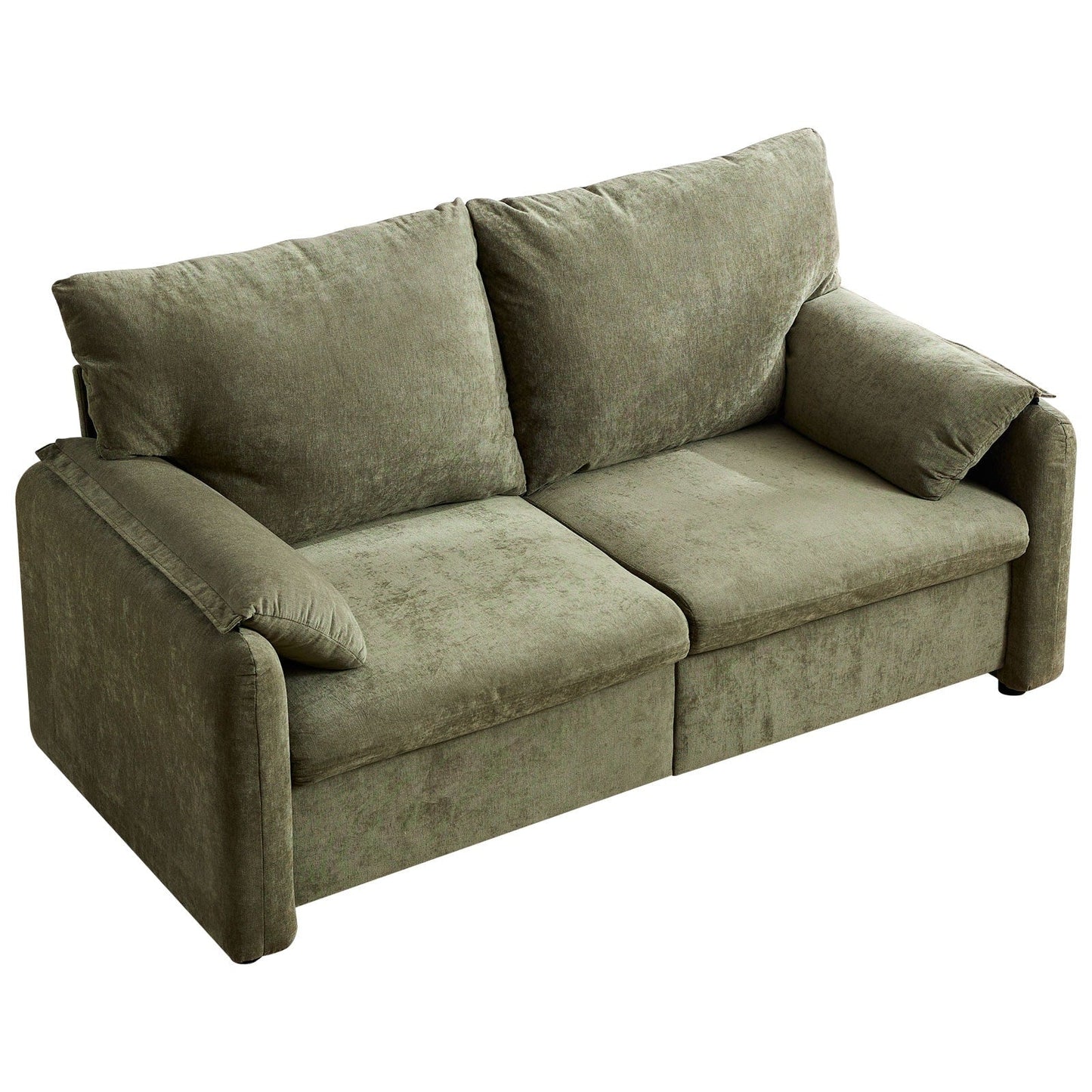 Canapé 2 places en chenille 71,28 po, confort nuageux avec éponge haute résilience, design minimaliste moderne