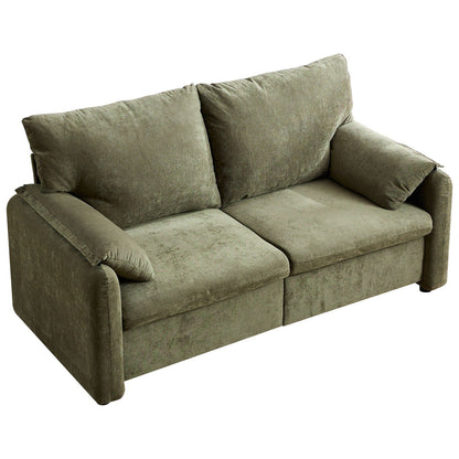 Canapé 2 places en chenille 71,28 po, confort nuageux avec éponge haute résilience, design minimaliste moderne