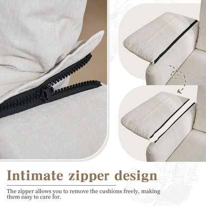 Canapé 2 places en chenille 71,28 po, confort nuageux avec éponge haute résilience, design minimaliste moderne
