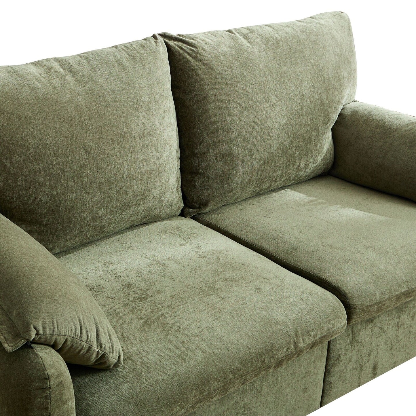 Canapé 2 places en chenille 71,28 po, confort nuageux avec éponge haute résilience, design minimaliste moderne