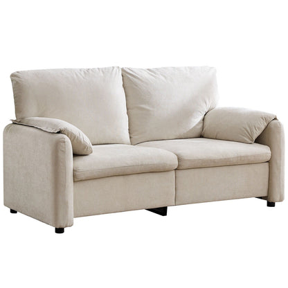 Canapé 2 places en chenille 71,28 po, confort nuageux avec éponge haute résilience, design minimaliste moderne
