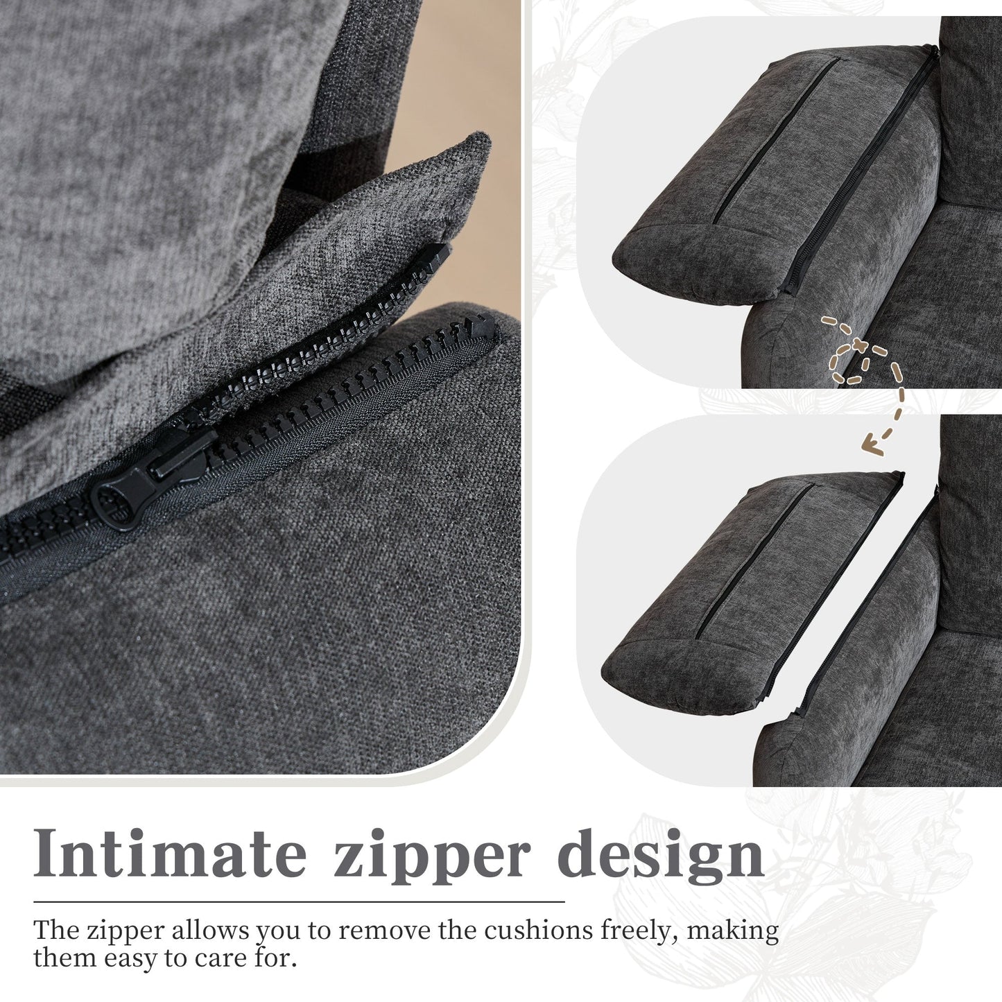 Canapé 2 places en chenille 71,28 po, confort nuageux avec éponge haute résilience, design minimaliste moderne