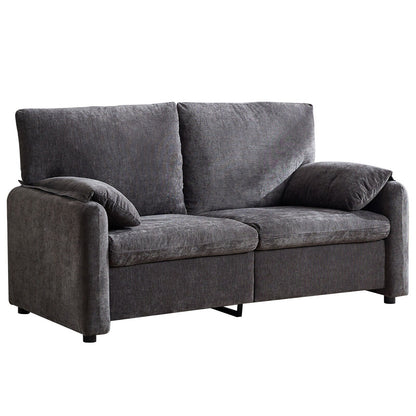 Canapé 2 places en chenille 71,28 po, confort nuageux avec éponge haute résilience, design minimaliste moderne