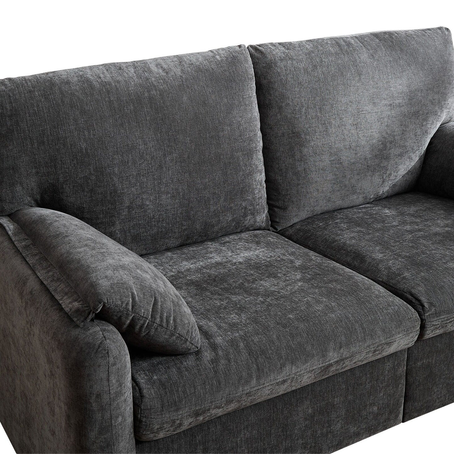 Canapé 2 places en chenille 71,28 po, confort nuageux avec éponge haute résilience, design minimaliste moderne