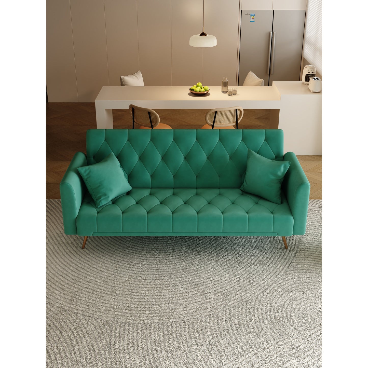Canapé-lit double convertible rembourré - 19,00 x 71,00 x 30,00